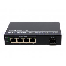 OHZ-1G1F-4E SFP 千兆1光4電SFP光電轉換器 網路交換機 1光4電SFP光電轉換器 千兆SFP光纖轉換器